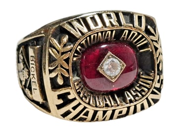 2005 NABA 10K Gold World Champions Ring Mid-South Warriors Baseball 37.5g