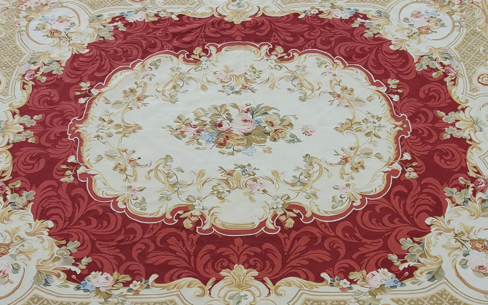 Handmade Aubusson Carpet Rug Large 12 X 9ft (1 of 6)