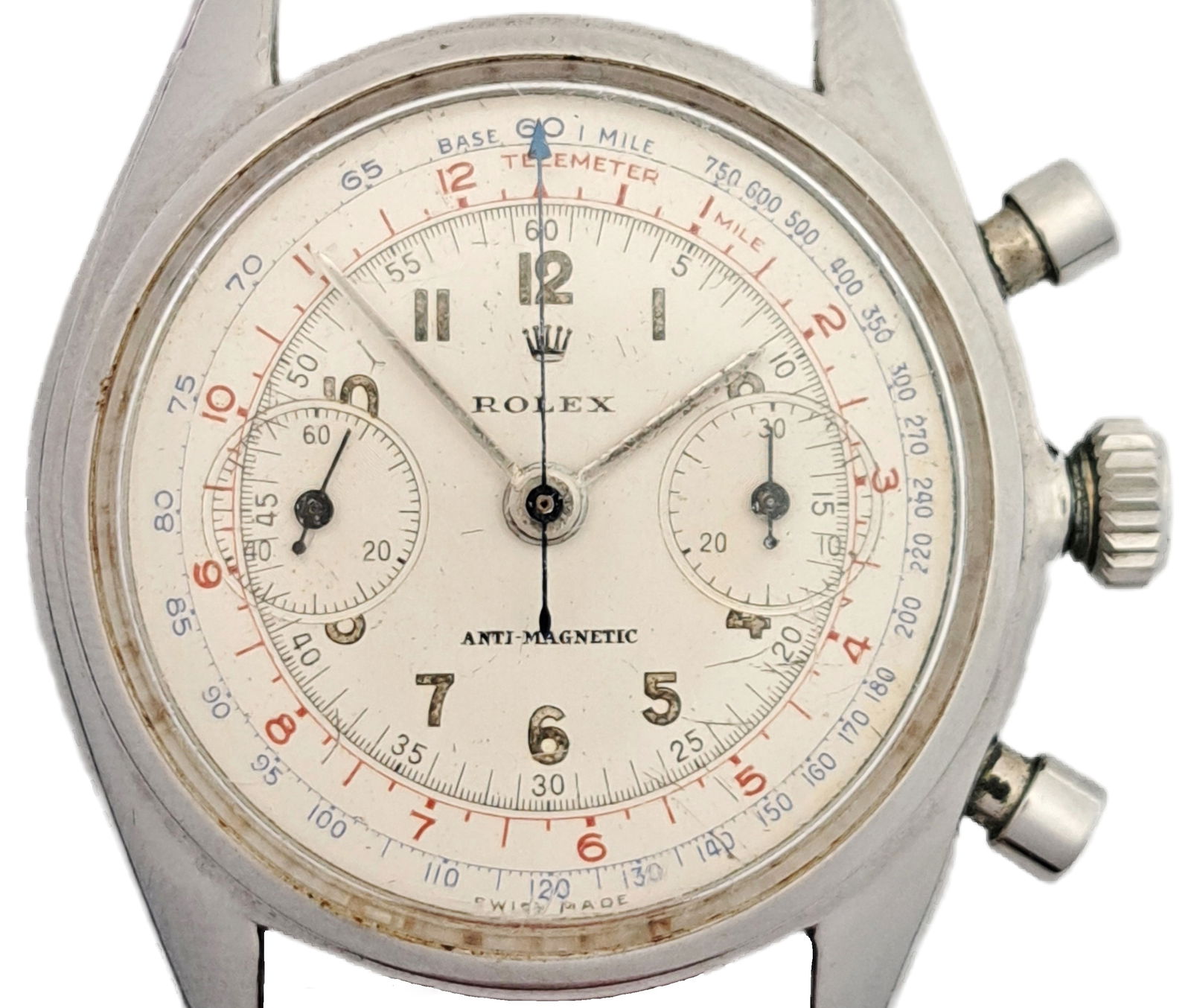 Mid Century Valjoux 4500 Chronograph Mens Vintage Running Wrist Watch (1 of 11)