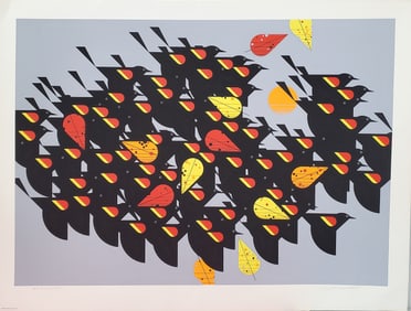Pencil Signed Charles Harper Birds of a Feather Serigraph ited Edition