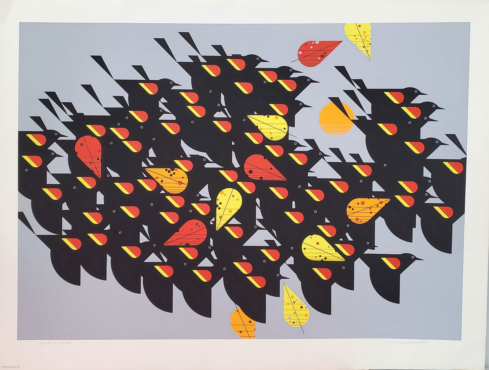 Pencil Signed Charles Harper Birds of a Feather Serigraph ited Edition (1 of 10)