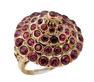 3ctw Natural Ruby Vintage Solid Gold Beautiful Thai Princess Ring
