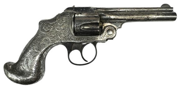 Very Rare 1888 Tiffany & Co. Sterling Silver Handle Smith & Wesson Break Barrel Five-Shooter Rare Re