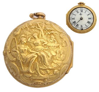 Working Circa 1745 Nathanial Styles London 22K Gold Repousse Pear Case Antique Pocket Watch: Described By:Dillon 63788 NEFTD Title:Working Circa 1745 Nathanial Styles London 22K Gold Repousse Pear Case Chain Drive Antique Pocket Watch Description: Working Circa 1745 Nathanial Styles London 22