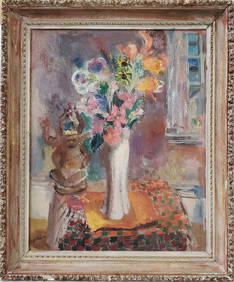 Fine John Corbino Post Impressionist Still Life Interior Oil Signed 4 Times (1 of 9)
