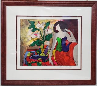 Linda Le Kinff Signed French Serigraph Segolene Limited Edition Print