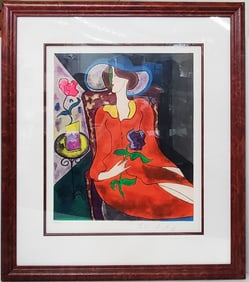 Signed Linda Le Kinff French Serigraph la Nuit Limited Edition Print