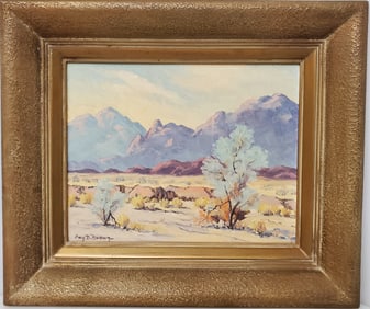 California Landscape Oil Painting Amy Griffiths Difley Brown O'Toole Signed Vintage
