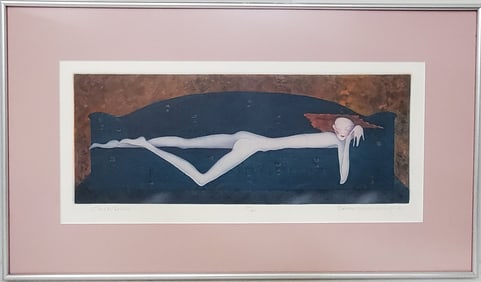 Signed Bonnie Jackson Fehling Couch Tomato Etching Limited Edition Vintage 1991