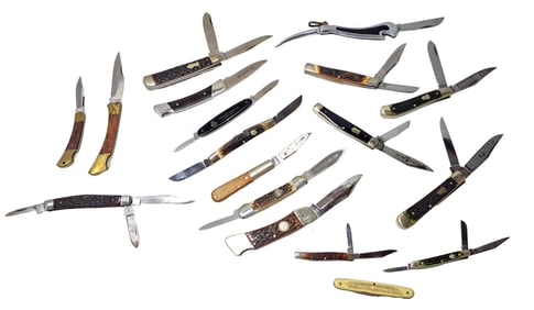 Vintage 1984 National Knife Collectors Assoc. Bertram Cutlery Trappers Old Timer Pocket Knives Set
