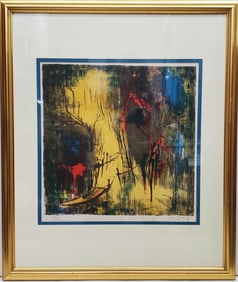 Hoi Lebadang French Vietnamese Abstract Vintage Limited Edition Lithograph Print