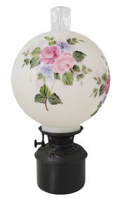 Vintage Bradley & Hubbard B&H Handpainted Rose Globe Oil Lamp (1 of 5)