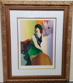 Signed Itzchak Tarkay HC Limited Edition Sophisticated Color Serigraph Park West COA