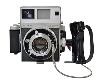 Vintage Mamiya Press Super 23 Film Camera w/ 6x7 Roll Film Adapter + Sekor 100mm f/3.5 Lens + Manual