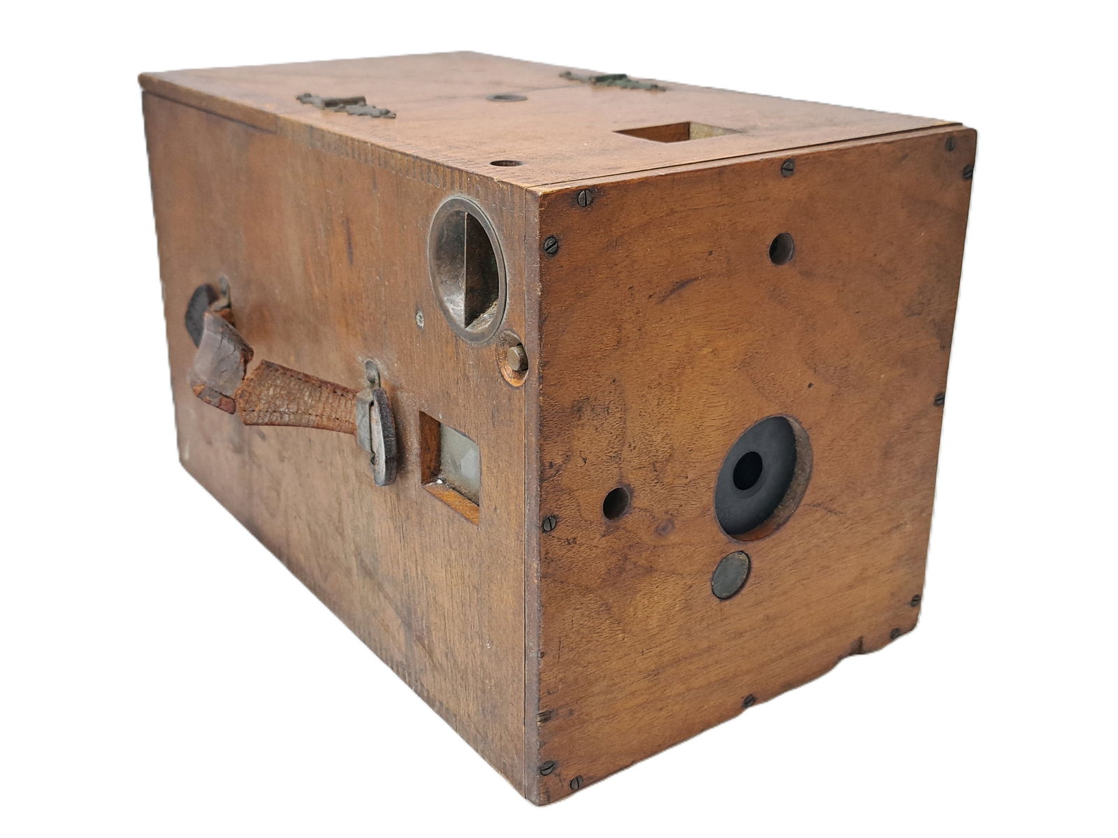 Antique Blair Camera Co Boston Hawkeye Detective Box Camera Mahogany Dove Tail 19th Century (1 of 14)