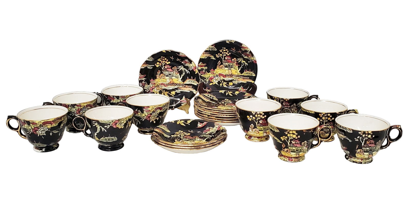 Royal Winton Grimwades Pekin Chintz Hand Painted Porcelain Vintage Teacup Saucer Lot (1 of 8)