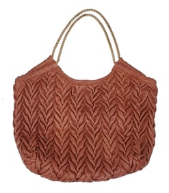 Elie Tahari Beverly Tote Quilted Braided Leather Bag Purse