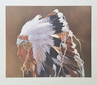 Don Crowley Eagle Feathers Pencil Signed Limited Edition Print w/ COA Greenwich Workshop