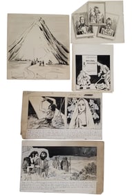 Original Ink Drawings Political Religious Dan Smith Remlow Harris Gaar Williams Bernard Seaman Charl