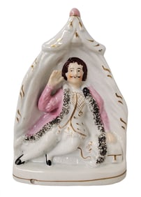 Large Antique Staffordshire Porcelain English Noble 9.5in