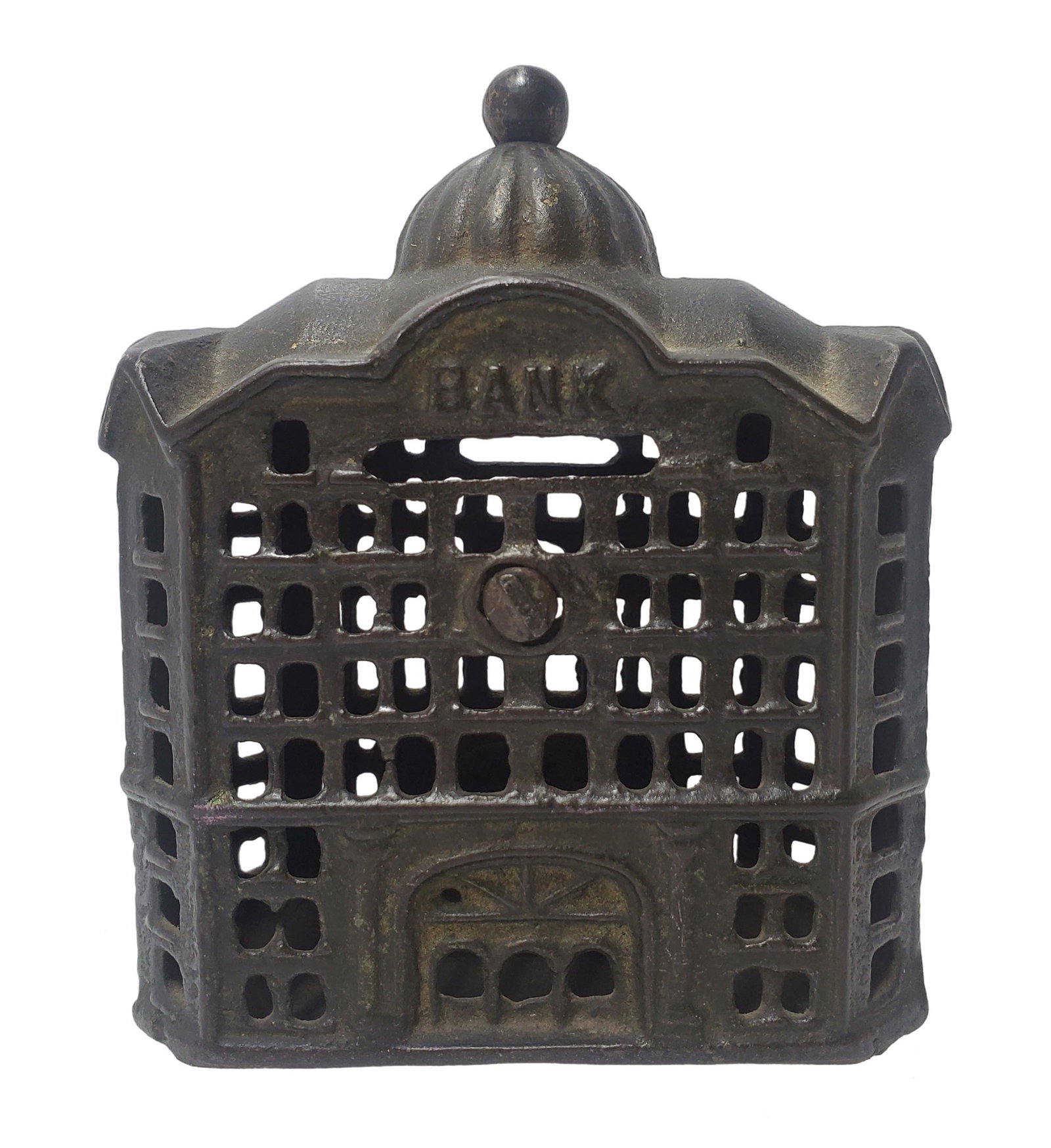 Antique Still Bank Architectural Cast Iron Miniature Building Old Dark Patina Estate Find (1 of 6)