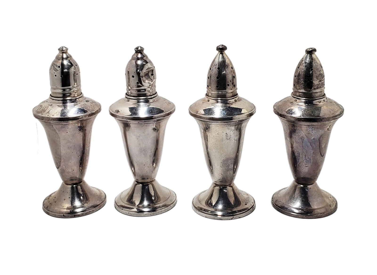 Vintage Duchin Creation Sterling Silver Salt and Pepper Shakers 2 Pairs: Described By: Michelle HFA VX.1 NFD Title:Vintage Duchin Creation Sterling Silver Salt and Pepper Shakers 2 Pairs Description:Vintage Duchin Creation Sterling Silver Salt and Pepper Shakers 2 Pairs Ha