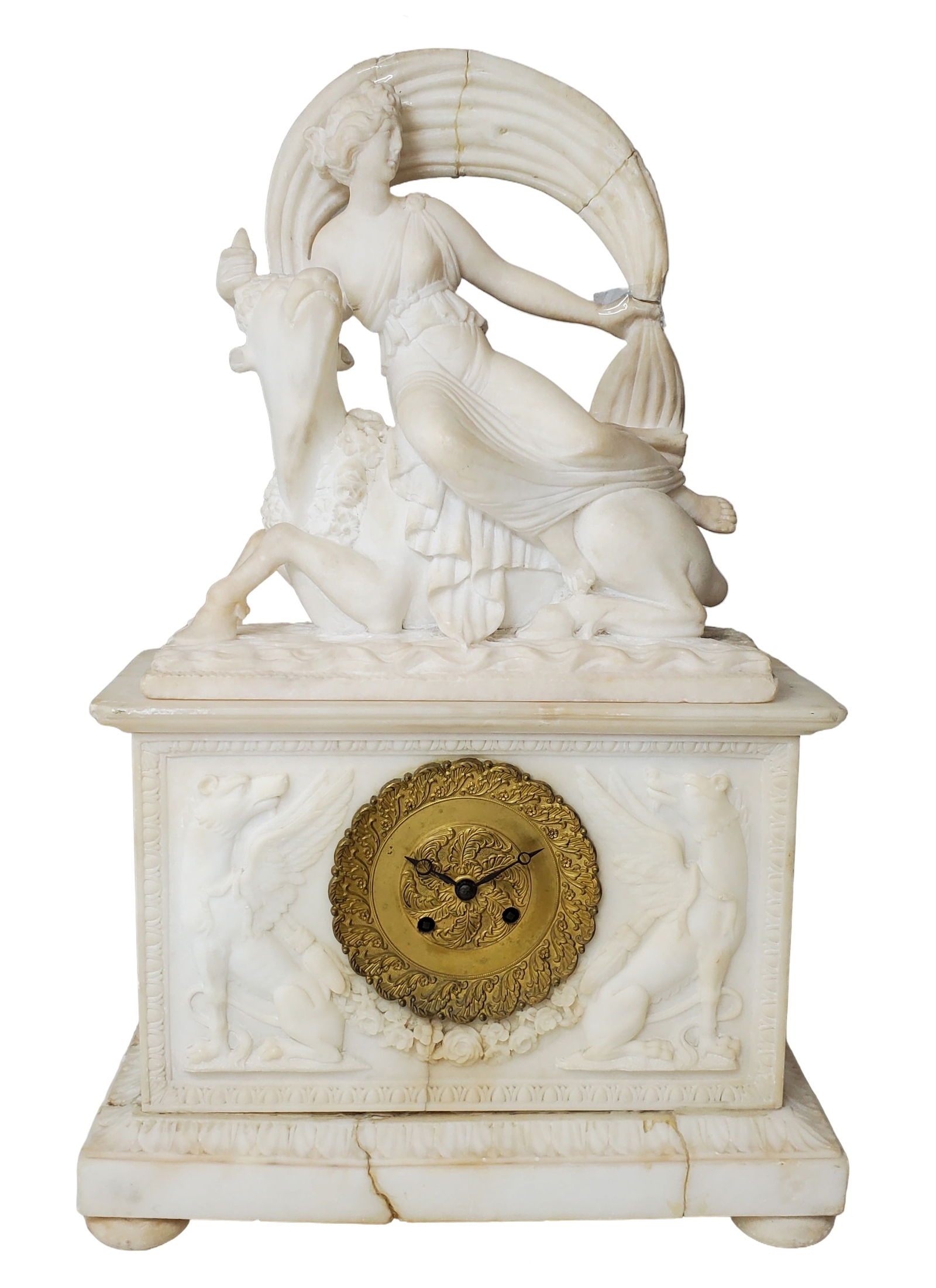 Incredible Carved Alabaster Nude Relief Aesthetic Mantel Clock to Fix Restore: Described By: Michelle NMD DBJQ Title: Incredible Carved Alabaster Nude Relief Aesthetic Mantel Clock to Fix Restore Description: Incredible Carved Alabaster Nude Relief Aesthetic Mantel Clock to Fix