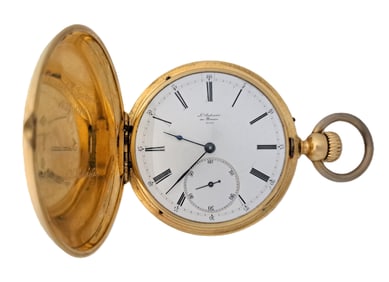 Historic Hi Grade Louis Audemars Heavy 18k Gold Civil War General Owned Pocket Watch