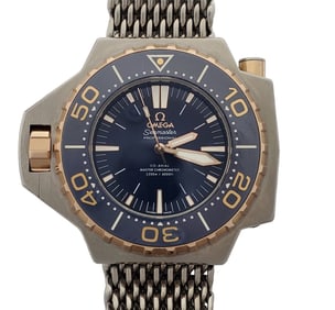 Omega Seamaster Ploprof 18k Gold Titanium Co-Axial Mens Watch Box