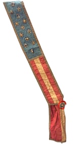 19th Century Antique American Flag Parade Sash