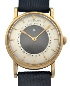 Mid Century LeCoultre 14K Gold Calendar Dial Mens Running Mechanical Wrist Watch