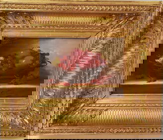 Baron Alfred Arthur Brunel De Neuville as Florentin Still Life Plums Berries on Panel French Salon A