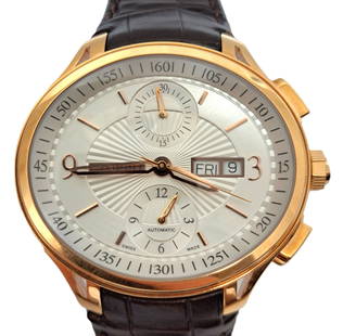Davidoff 18k Rose Gold Very Zino 20332 Chronograph Mens Wrist Watch: Described By:Mike CNX0220 0512 Title:Davidoff 18k Rose Gold Very Zino 20332 Chronograph Mens Wrist Watch Description: Davidoff 18k Rose Gold Very Zino 20332 Chronograph Mens Wrist Watch. Watch is unwo