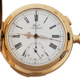 Cleanest Borel Quarter Hour Repeater Chronograph Hunter Pocket Watch Ever