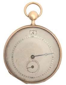 Rare 18K Gold Jump Hour Bautte Repeater High Grade Cylinder Escapement Key Wind Pocket Watch Antique