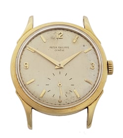 Scarce Oversized Patek Philippe Calatrava 18k Gold Ref 1589 Mens Vintage Watch