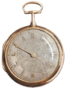 Rare English Cylinder Heavy 18K Gold Repeater Antique Watch Diamond Cap Jewel William Dawes