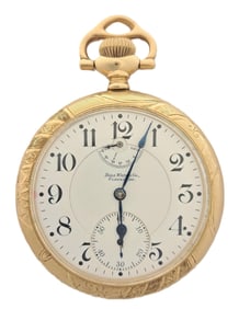 Ultra Rare Ball Watch Co 14K Gold Up Down Indicator 16S Mens 19J Lever Set Pocket Watch From Estate
