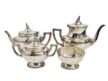 Important John Torsleff Civil War Era Boston Tea Set Coin Silver