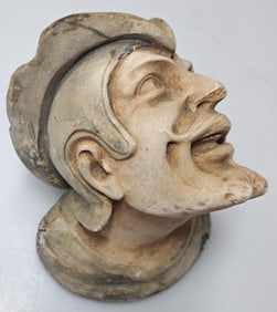 20Th Century European Hanging Wall Porcelain Pirate Statue Figure Match Or Candle Holder