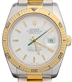 Scarce Rolex Turn-O-Graph 116263 Japanese Limited Edition Green Date Mens Automatic Watch Box Papers