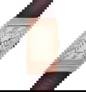 14k Red Gold Glycine Factory Diamond Dial Art Deco Long Curved Mens Vintage Wrist Watch: Described By:Michelle NRDD 65015 Title:14k Red Gold Glycine Factory Diamond Dial Art Deco Long Curved Mens Vintage Wrist Watch Description: 14k Red Gold Glycine Factory Diamond Dial Art Deco Long