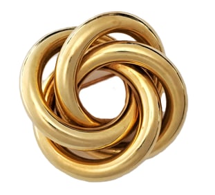 Exquisite Tiffany Co Love Knot Circa 1910 14k Gold Antique Large 22.3g Brooch Pin