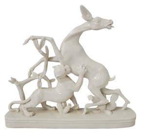 Vintage Art Deco Porcelain Group Attributed to Philip Dietrich for Passau