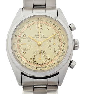 Rolex 6034 Pre Daytona Orig Dial Bracelet Chronograph Valjoux Anti-Magnetic Vintage Mens Watch W/Box