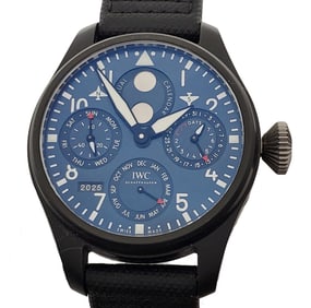 Scarce IWC Perpetual Calendar Pilots Annual Mens Huge Watch Box Papers Tag