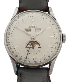 Omega Cosmic Triple Date Calendar Moonphase 2471-3 Mens Vintage Wrist Watch