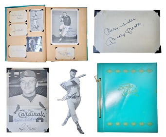 Baseball Football Autograph Book Jackie Robinson Mickey Mantle Ted Williams Roger Maris Sandy Koufax