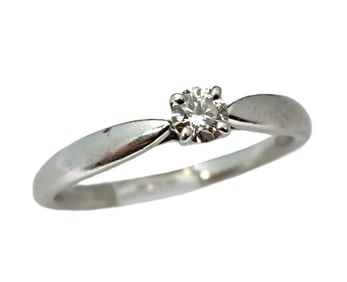 Genuine Tiffany Co Platinum Engagement or Promise Ring for Girlfriend or Mom