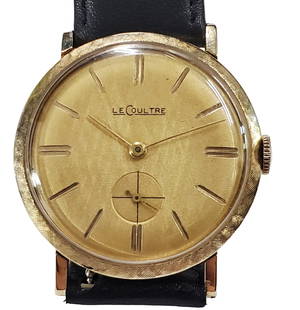LeCoultre 14k Gold Original Case Vintage Mens Running Wrist Watch: Described By:Michelle CNX 0240 0551 Title: LeCoultre 14k Gold Original Case Vintage Mens Running Wrist Watch Description: LeCoultre 14k Gold Original Case Vintage Mens Running Wrist Watch. Crown is a